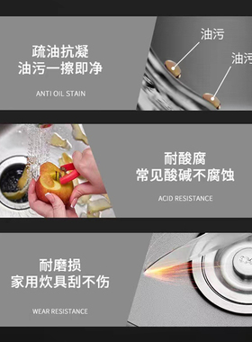 纳米加厚304不锈钢洗菜盆厨房台下盆枪灰色手工水槽大单槽洗碗池