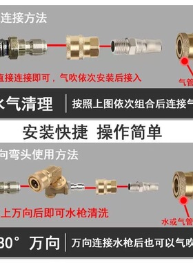 货车洗吹水箱神器冷凝器清大车半挂气水两用款强力除尘高压工具