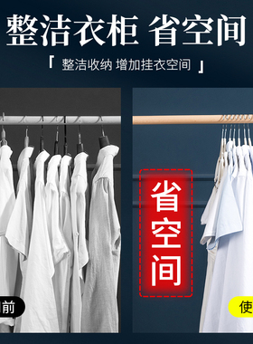 肩无痕植绒衣架家用挂衣干湿两用防滑衣柜衣架整理师专用收纳衣撑