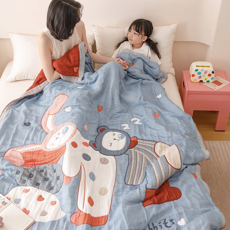 儿童婴儿十层纱布毛巾被子纯棉夏季空调被夏凉被幼儿园午睡盖毯子,淘宝优惠券,粉丝福利购,淘宝优惠卷