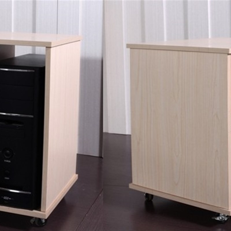 Simple removable desktop computer main cabinet with pulley chassis bracket printer rack to put the host storage shelf