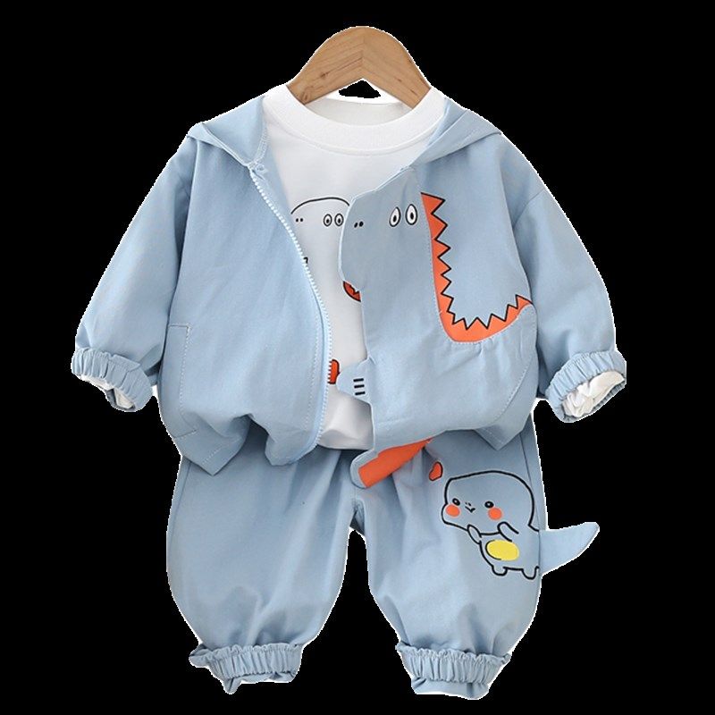 男童春装套装儿童2024外套春秋季新款外穿宝宝小童连帽婴儿三件套,淘宝优惠券,粉丝福利购,淘宝优惠卷