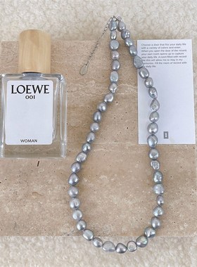 淡水渐变珍珠项链2025新款爆款配饰小众锁骨链轻奢气质高级感颈链