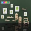 Wooden hole board storage rack kindergarten solid wood board decorative wall bookshelf entry restaurant art wall hanging