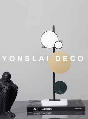 现代极简几何彩色软装饰品家居样板间玄关电视柜桌面创意艺术摆件