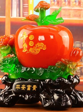 平安苹果摆件乔迁开业礼品创意礼物客厅电视柜酒柜玄关家居装饰品