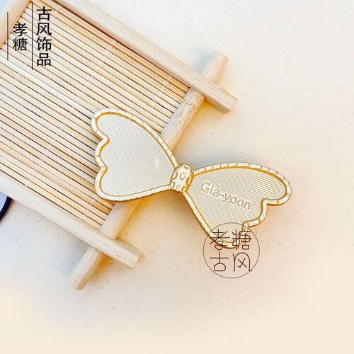 非遗宋锦手工材料DIY金属底托发夹底胚空托包布平夹发卡 - 图3