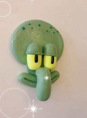 章鱼哥桌面c摆件客厅电视柜玄关摆设可爱搞怪送礼树脂家居艺术装