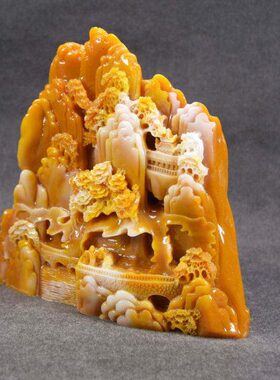 客厅石云办公室摆件寿山石玉石雕田黄平步石青超大奇石观赏