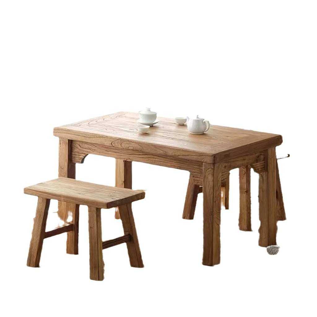 新中式老榆木茶桌客厅茶台实木老门板餐桌办公桌椅原木长方形书桌,淘宝优惠券,粉丝福利购,淘宝优惠卷