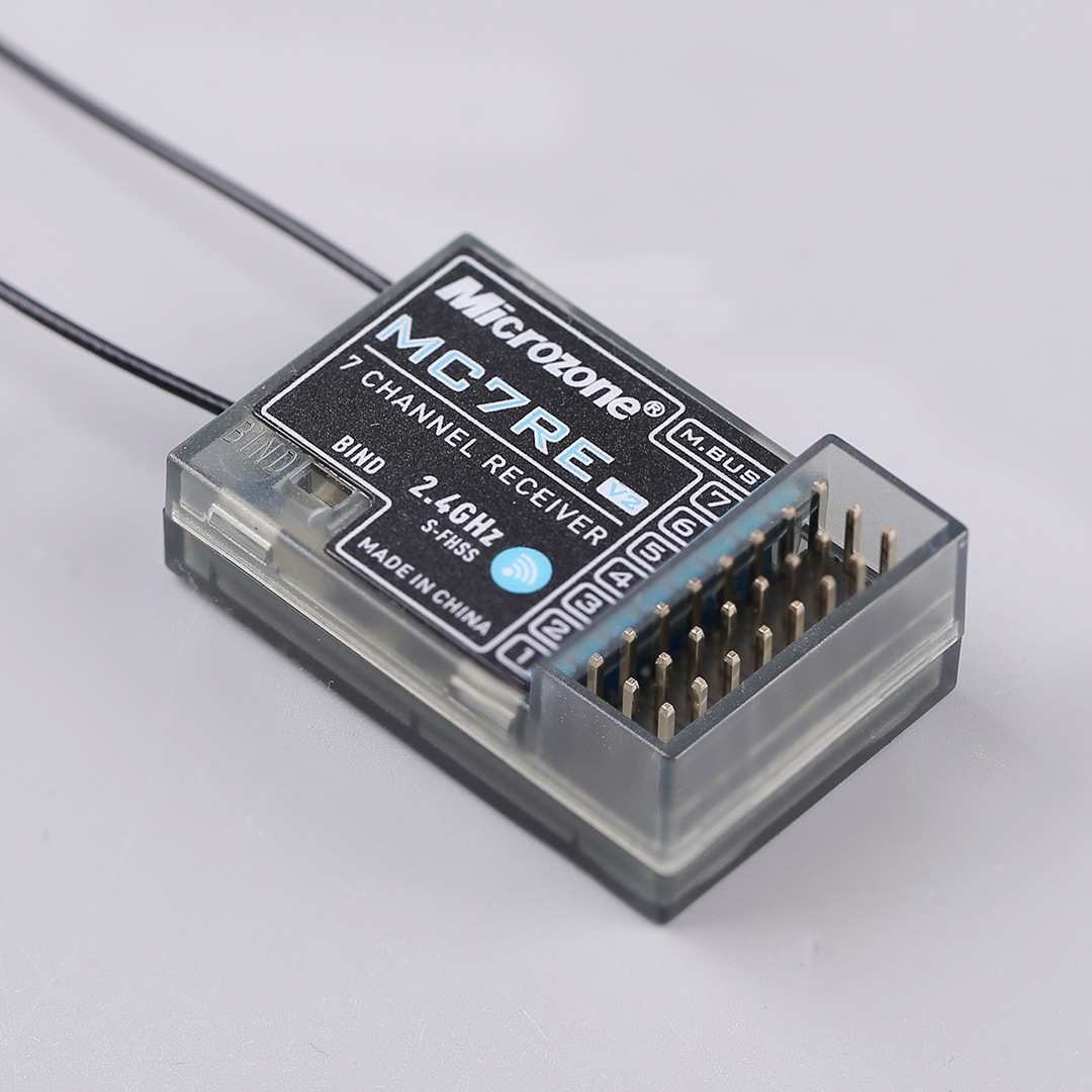 Microzone迈克MC7RE V2接收机7通道MC6Cmini航模遥控固定翼车船模 - 图2