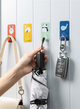 挂钩强力粘胶壁挂墙壁承重钩子卡通粘贴勾宿舍免打孔粘钩无痕贴钩