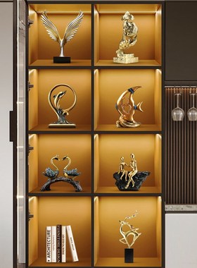 复古怀旧留声机桌面小摆件工艺品模型中柜子感T办公室高档艺术