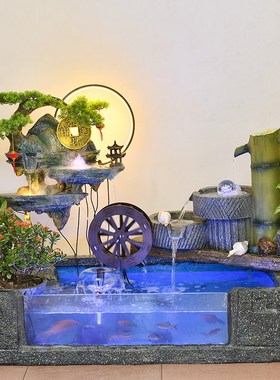 室内外假山流水景观摆件循环水系水景喷泉阳台庭院落地水池造景