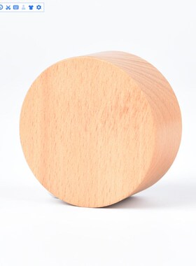 木质中心转 圆形粘土旋转音乐盒底座  DIY创意