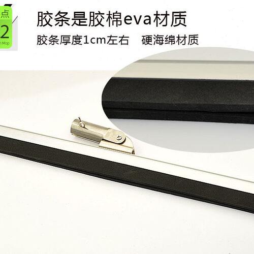 不锈钢黑胶棉刮水扫水扫把浴室刮水器地刮卫生间刮地板扫头发扫把 - 图0