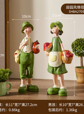 创意情侣摆件卡通可爱家居t客厅桌面电视柜卧室装饰送闺蜜生日礼