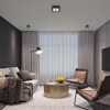 Minimalist living room without main light lighting square box light bold light led grille light ceiling spotlight surface mounted downlight