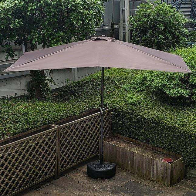 户外靠墙半边伞升降阳台遮阳伞侧边长方形庭院小伞花园露台太新品,淘宝优惠券,粉丝福利购,淘宝优惠卷