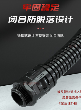 PE 塑料波纹管接头 AD 13/15.8/18.5/21.2/25/28.5/34.5/42.5 PG