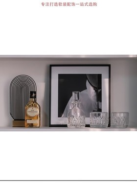 KINO奇诺现代轻奢样板间酒柜软装摆件售楼N处高级感酒杯酒具装饰