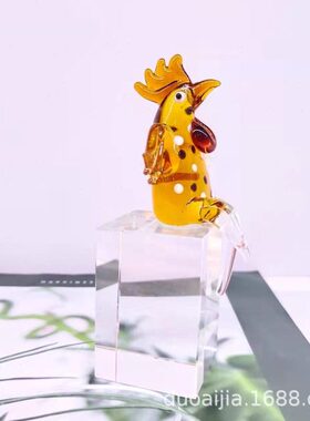 玻璃书柜动物高档书房玄关摆件精品软装摆件摆件公创意摆件鸡