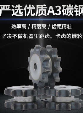 链条齿轮12a双排链轮6分链盘双齿链条轮加工定做非标配件大全链片
