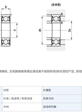 深沟滚珠轴承 双盖式 B6000ZZ B6001ZZ B6002ZZ B6003ZZ B6004ZZ