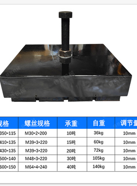 大吨位冲床方形减震垫单个承重10吨15吨20吨30吨40吨机床缓冲垫