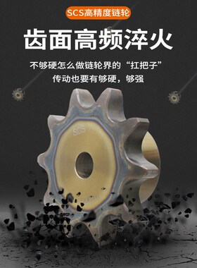 链轮齿轮1寸链条轮16a单排高精度工业机械传动链条45钢大链轮配套
