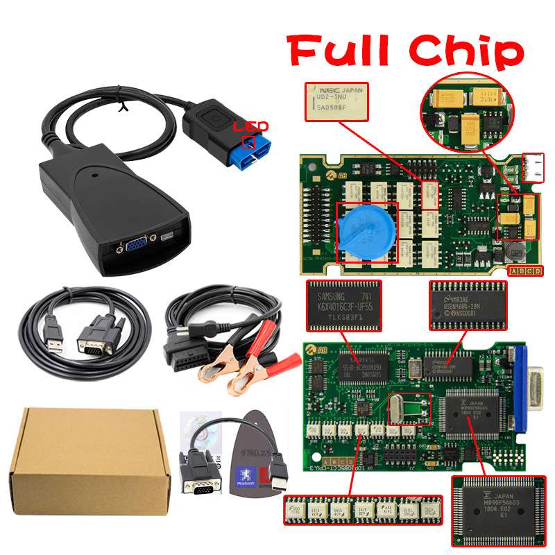 PP2000 LED FULL Lexia3 Diagbox V9.68 全芯片带LED标志雪铁龙 - 图0