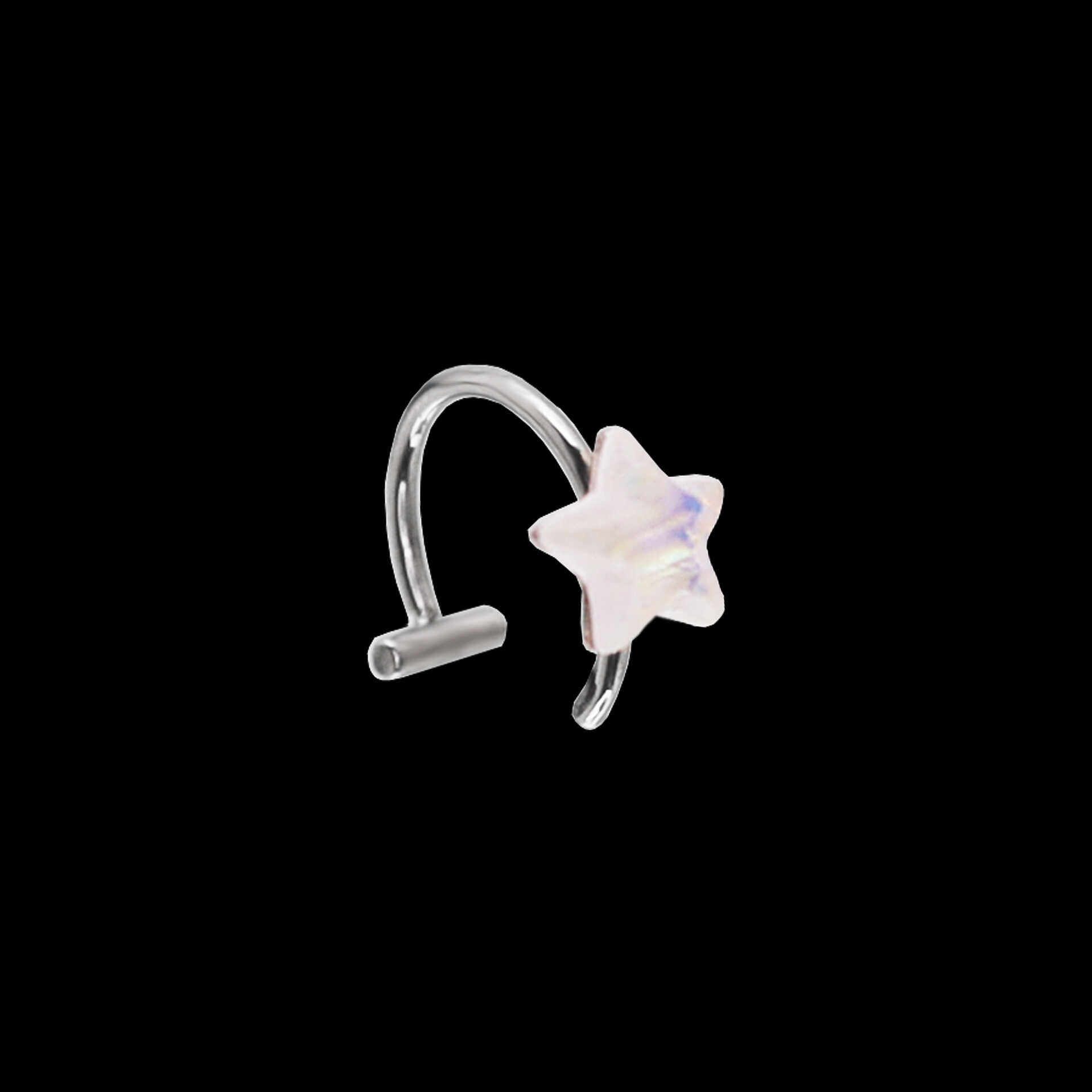 夜王 | S925银无洞唇夹波光粼粼五角星星唇夹假唇环可爱亚比饰品,淘宝优惠券,粉丝福利购,淘宝优惠卷