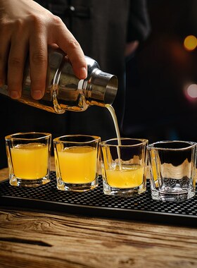 子弹杯吞杯b52鸡尾酒杯架洋酒杯一口shot杯酒吧调酒小四方杯套装