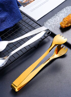 304不锈钢冰夹食品夹加厚小号取冰粒咖啡方糖冰块夹子冰钳面包夹