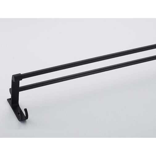 35cm免打孔45cm55cm65cm75cm95cm1m1.1m黑色毛巾架可可订孔太空铝 - 图2