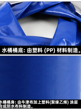 洗车桶便携式折叠水桶提桶户外赶海钓鱼桶活鱼桶大容量收缩装鱼桶