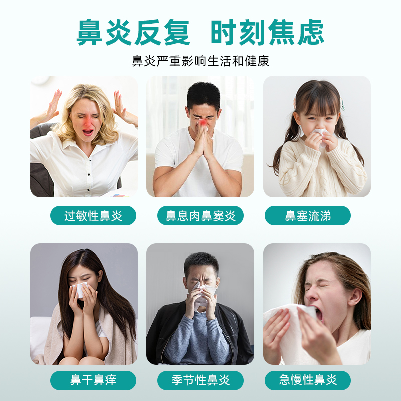 优卡丹医用抗鼻腔过敏凝胶儿童成人慢性鼻窦炎鼻炎通鼻涕塞软膏 - 图0