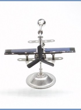 新款太阳b能车载飞机摆件 平衡旋转飞机创意个性动态金属车饰摆件