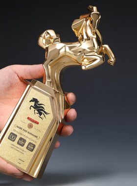 马奖杯定制奖牌马乐奖到成功伯飞马杰出马金形状人才销售奖创意