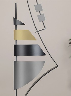 一帆风顺帆船摆件现代客厅玄关酒B柜办公室桌面装饰品样板房售楼