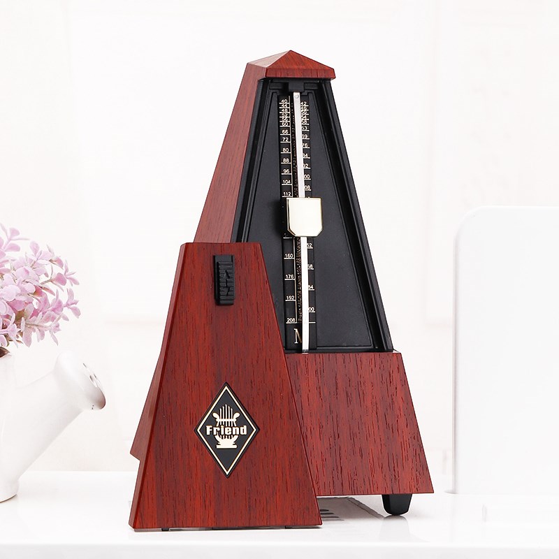 机械节拍器吉他钢琴乐器通用 B金属机芯专用实木练琴复古节奏器 - 图0