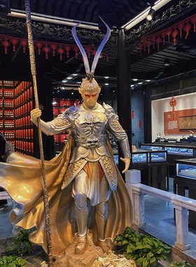 黑神话悟空游戏人物玻璃钢齐天大圣斗战胜佛商场西游记装饰大摆件