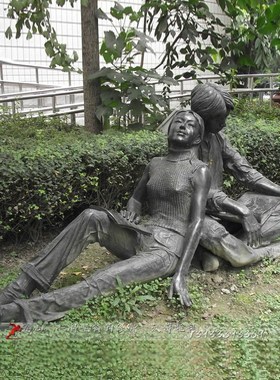 爱情文化雕塑广场景观情侣雕像铸铜人物铜雕玻璃钢雕塑铜雕制作厂