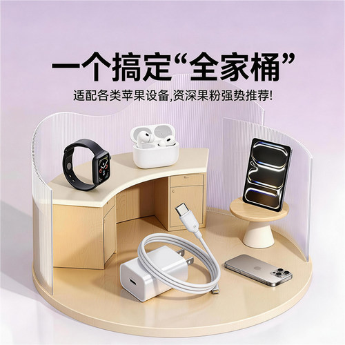 家有点点适用14ProMax充电器线iPhone16PM手机lighting13pro数据线Xs正品15苹果12PD20W快闪充线17正品iPad11 - 图3
