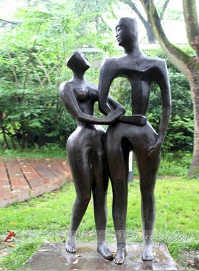 园林景观爱情工艺品雕塑情侣人物雕像铸铜人物铜雕大型玻璃钢雕塑