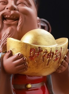 迎财神到陶瓷财神爷摆件办公室店铺开业商务礼品客厅装饰摆设招福