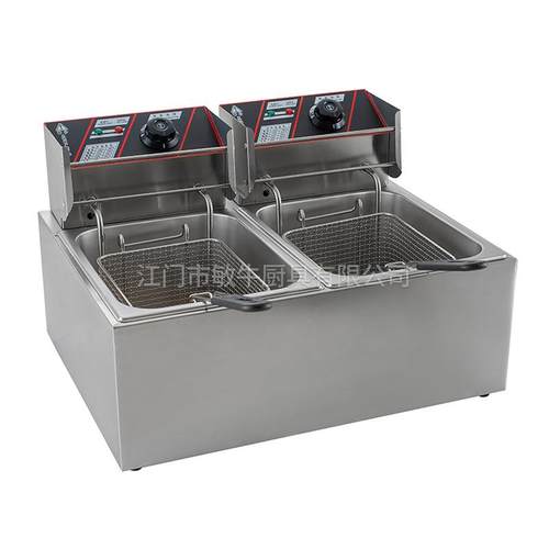 厂家8L+8L商用电炸锅电热双缸双筛炸炉油炸锅炸油条炸薯条机 - 图0