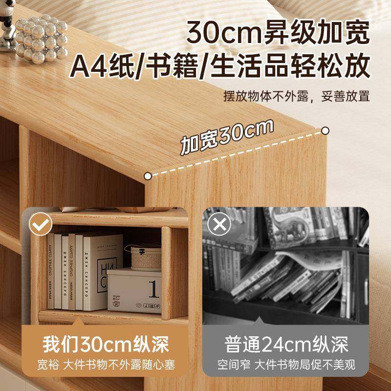 原木风实木书柜幼儿园书包柜多层置物柜一体靠墙书架落地储物柜子,淘宝优惠券,粉丝福利购,淘宝优惠卷