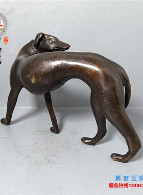 铜狗摆件纯铜哮天犬十二生肖狗旺财狗家I居客厅办公室装饰工艺摆