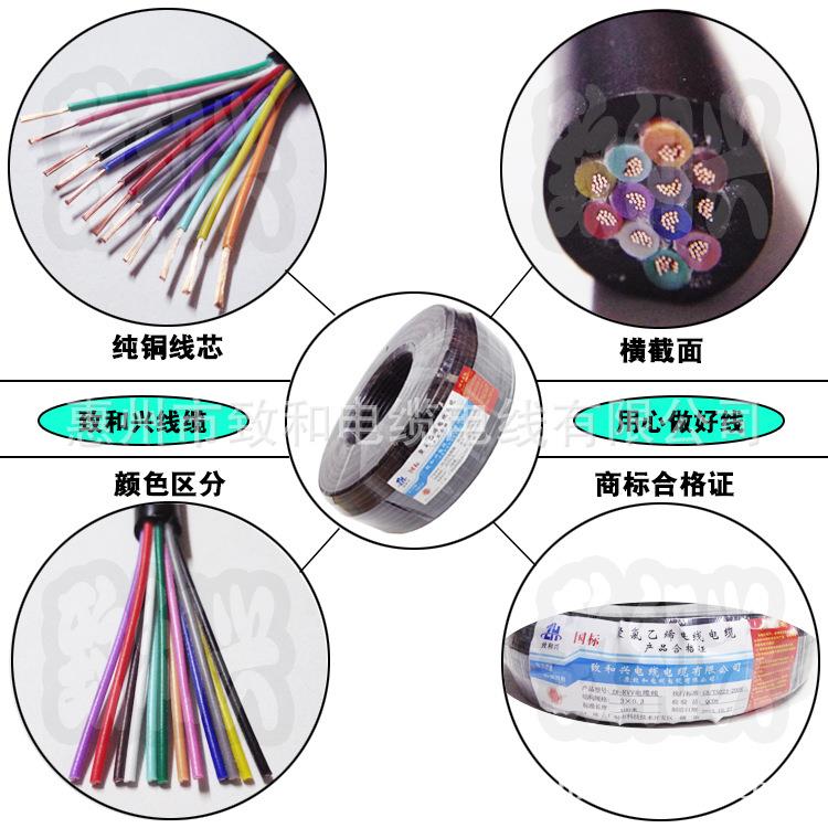 国标纯铜AVVR20*0.3平方信号控制电缆线RVV20芯软护套电源线100米 - 图0